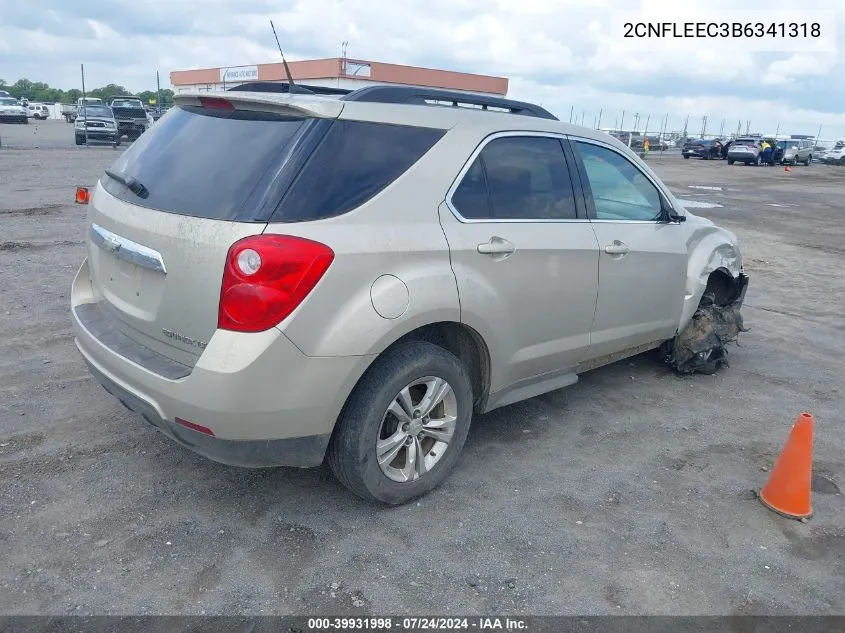 2011 Chevrolet Equinox 1Lt VIN: 2CNFLEEC3B6341318 Lot: 39931998