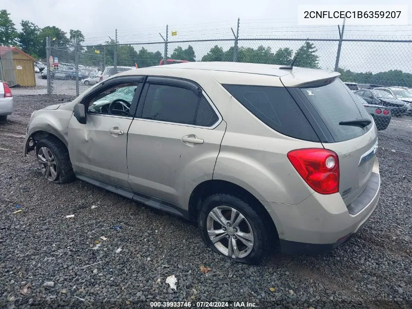 2011 Chevrolet Equinox Ls VIN: 2CNFLCEC1B6359207 Lot: 39933746