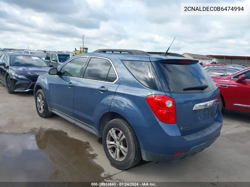 2011 Chevrolet Equinox 1Lt VIN: 2CNALDEC0B6474994 Lot: 39933843