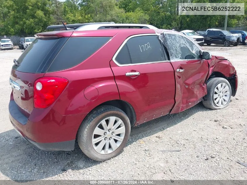 2011 Chevrolet Equinox Ltz VIN: 2CNALFEC5B6252222 Lot: 39958071