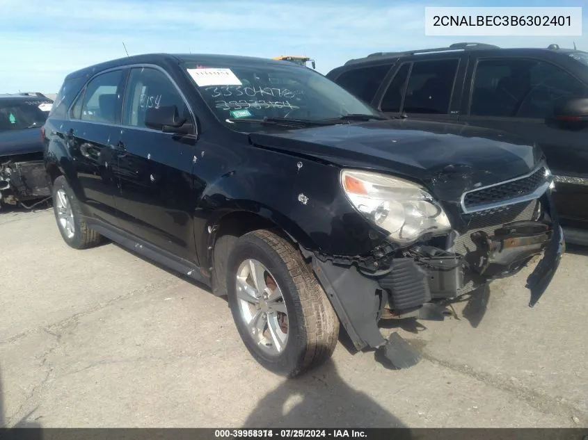 2011 Chevrolet Equinox Ls VIN: 2CNALBEC3B6302401 Lot: 39958314