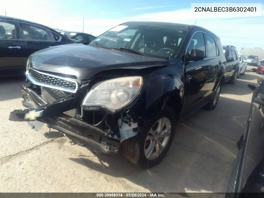 2011 Chevrolet Equinox Ls VIN: 2CNALBEC3B6302401 Lot: 39958314