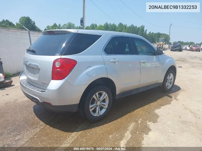 2011 Chevrolet Equinox Ls VIN: 2GNALBEC9B1332253 Lot: 40019575