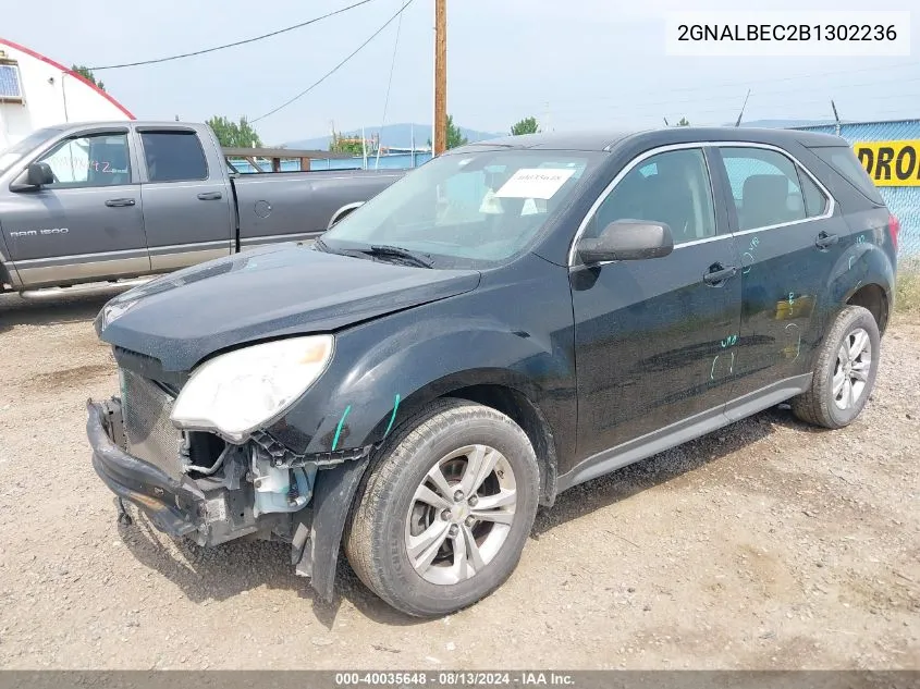 2011 Chevrolet Equinox Ls VIN: 2GNALBEC2B1302236 Lot: 40035648