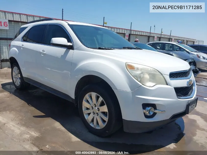 2011 Chevrolet Equinox 2Lt VIN: 2GNALPEC9B1171285 Lot: 40043993