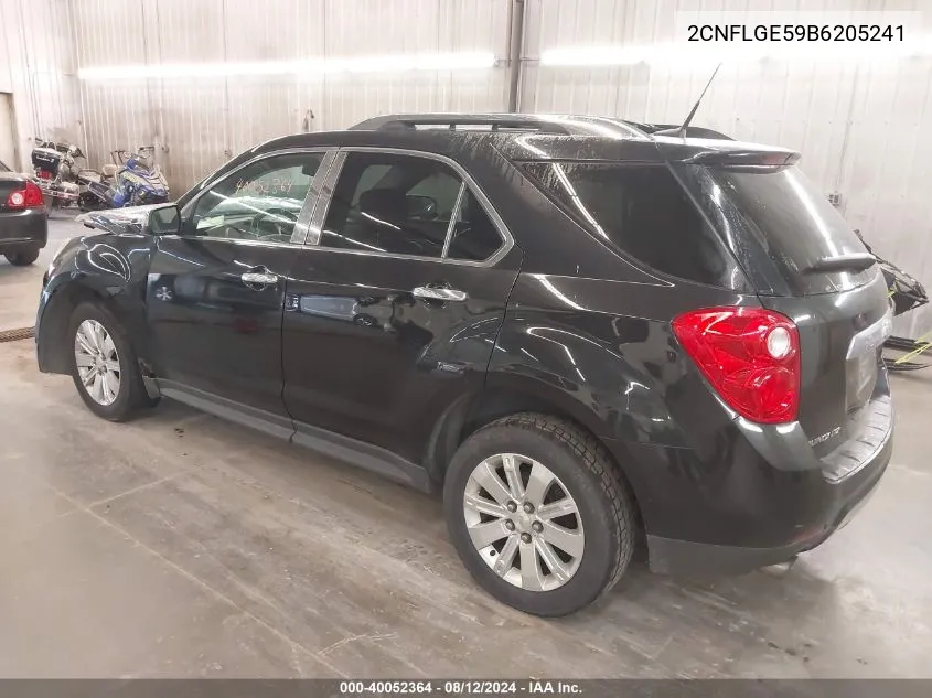 2011 Chevrolet Equinox Ltz VIN: 2CNFLGE59B6205241 Lot: 40052364