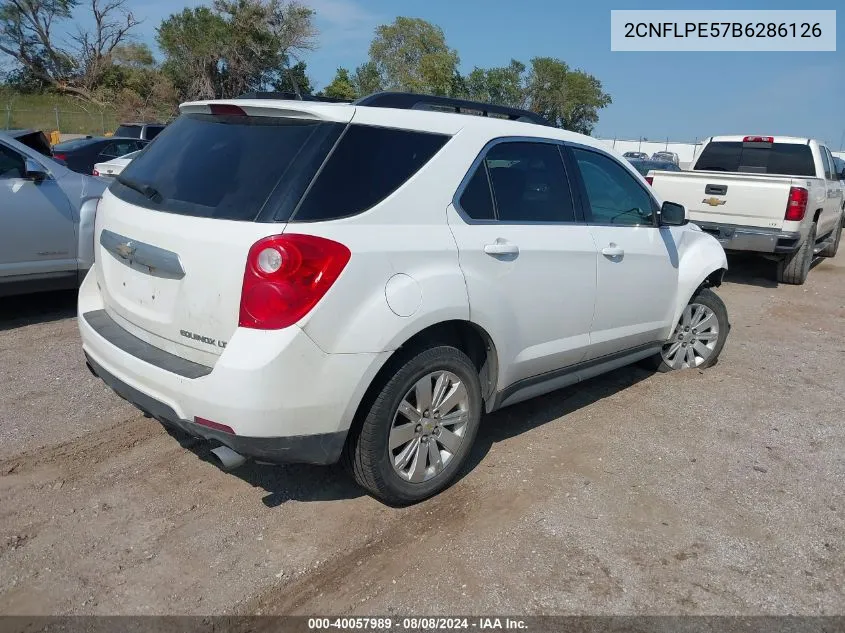 2011 Chevrolet Equinox 2Lt VIN: 2CNFLPE57B6286126 Lot: 40057989