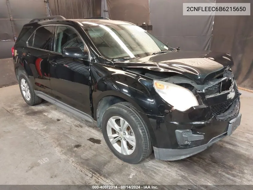 2011 Chevrolet Equinox 1Lt VIN: 2CNFLEEC6B6215650 Lot: 40072314