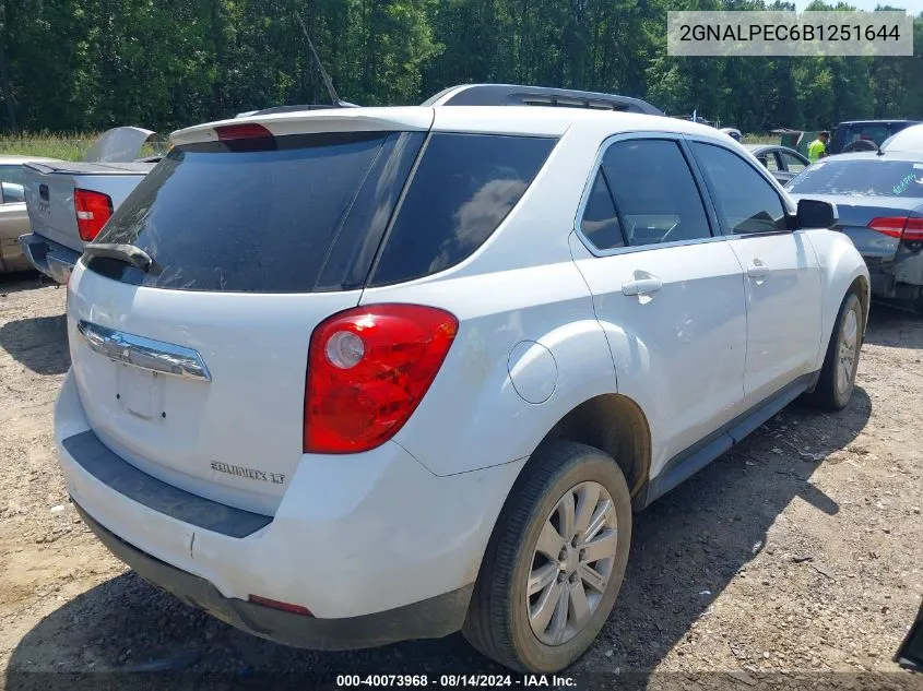 2GNALPEC6B1251644 2011 Chevrolet Equinox 2Lt