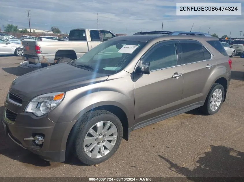 2CNFLGEC0B6474324 2011 Chevrolet Equinox Ltz