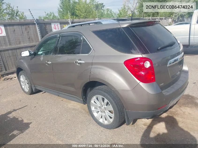 2CNFLGEC0B6474324 2011 Chevrolet Equinox Ltz