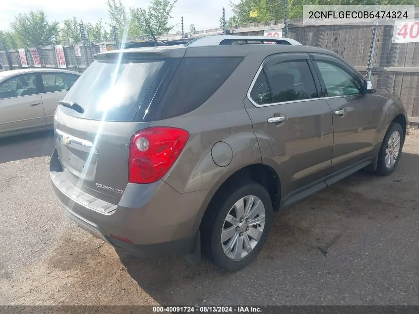 2CNFLGEC0B6474324 2011 Chevrolet Equinox Ltz