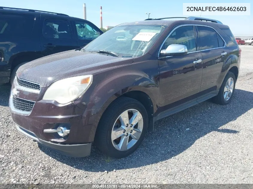 2011 Chevrolet Equinox Ltz VIN: 2CNALFEC4B6462603 Lot: 40113781