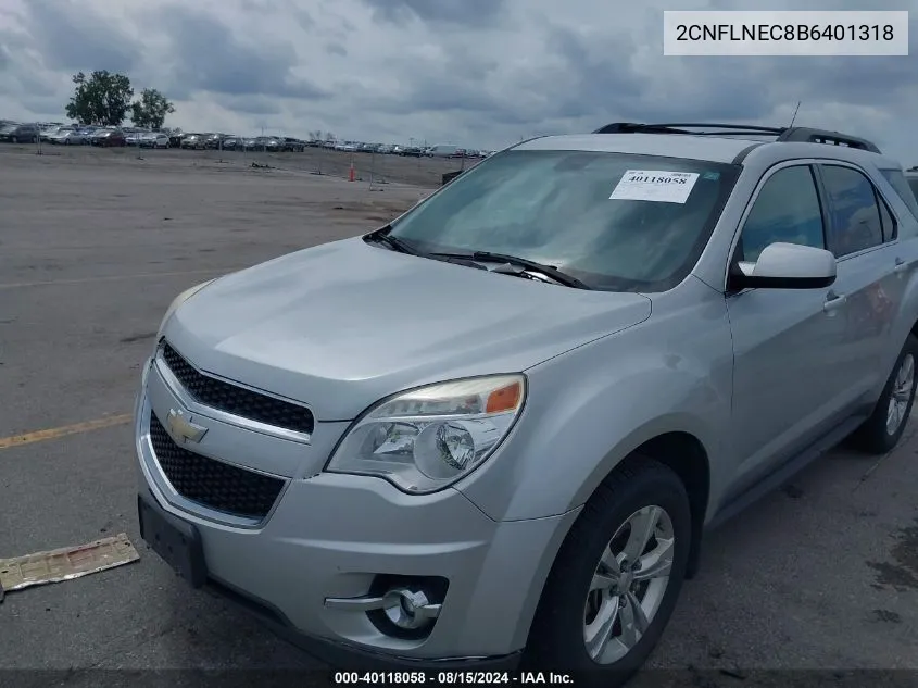 2011 Chevrolet Equinox 2Lt VIN: 2CNFLNEC8B6401318 Lot: 40118058