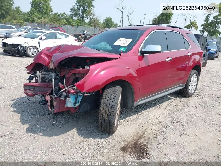 2011 Chevrolet Equinox Ltz VIN: 2CNFLGE52B6405040 Lot: 40132867