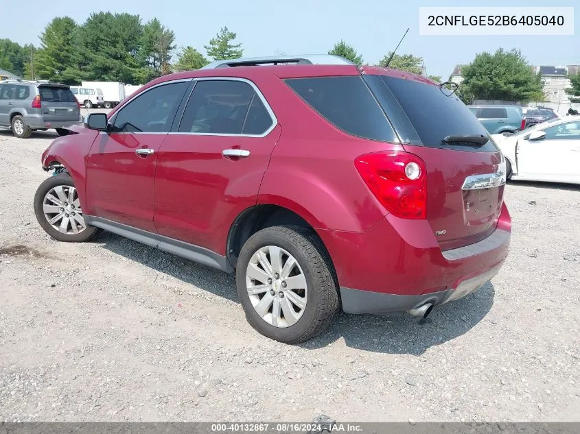 2011 Chevrolet Equinox Ltz VIN: 2CNFLGE52B6405040 Lot: 40132867