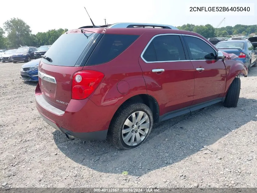 2011 Chevrolet Equinox Ltz VIN: 2CNFLGE52B6405040 Lot: 40132867