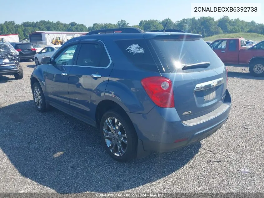 2CNALDECXB6392738 2011 Chevrolet Equinox 1Lt