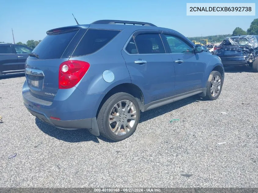 2011 Chevrolet Equinox 1Lt VIN: 2CNALDECXB6392738 Lot: 40190168