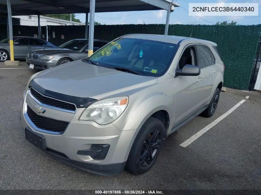 2011 Chevrolet Equinox Ls VIN: 2CNFLCEC3B6440340 Lot: 40197886