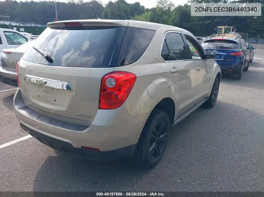 2011 Chevrolet Equinox Ls VIN: 2CNFLCEC3B6440340 Lot: 40197886