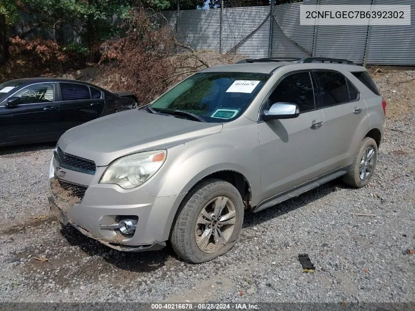 2011 Chevrolet Equinox Ltz VIN: 2CNFLGEC7B6392302 Lot: 40216678