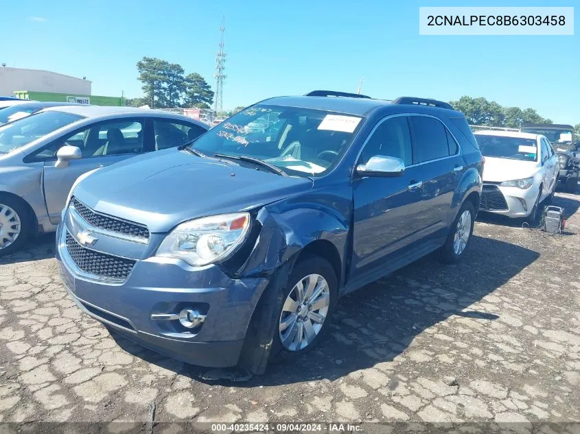 2011 Chevrolet Equinox 2Lt VIN: 2CNALPEC8B6303458 Lot: 40235424