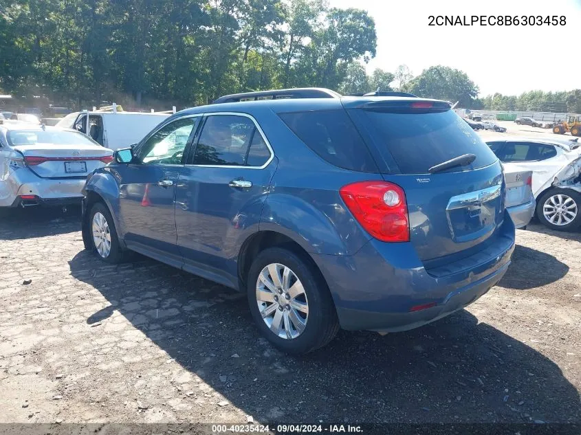 2011 Chevrolet Equinox 2Lt VIN: 2CNALPEC8B6303458 Lot: 40235424