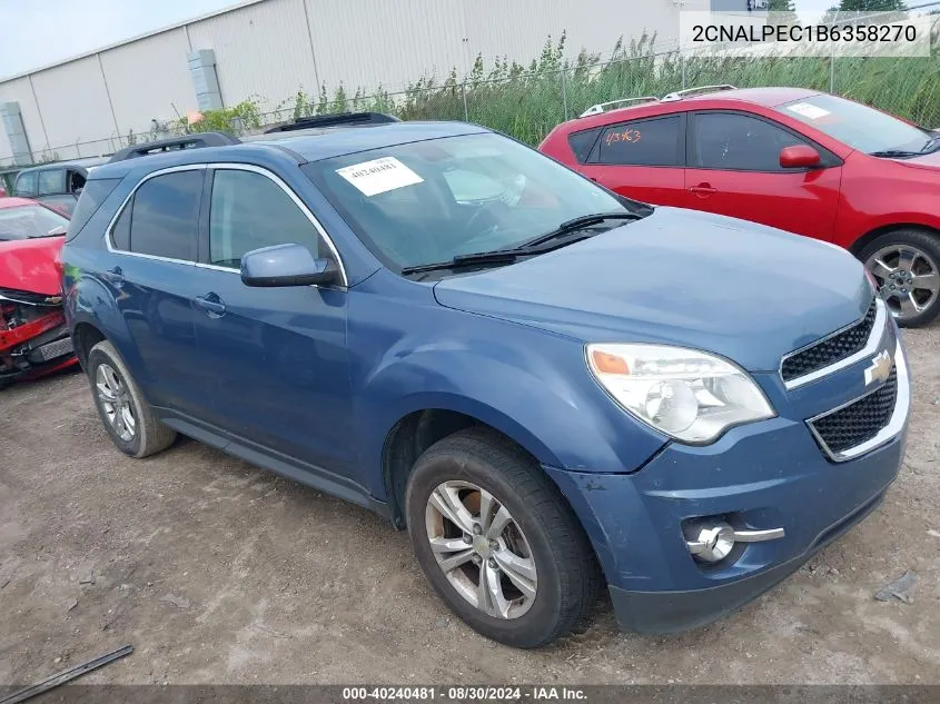 2011 Chevrolet Equinox 2Lt VIN: 2CNALPEC1B6358270 Lot: 40240481