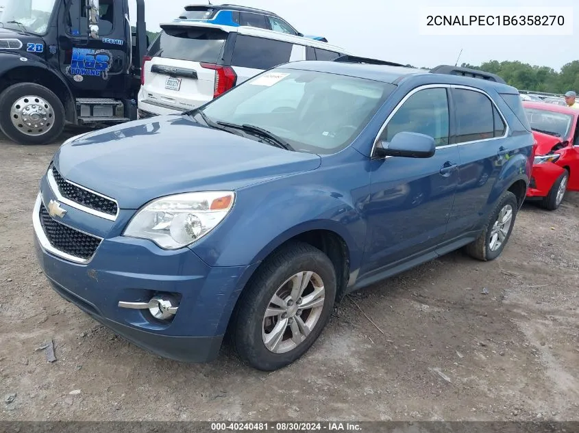 2011 Chevrolet Equinox 2Lt VIN: 2CNALPEC1B6358270 Lot: 40240481