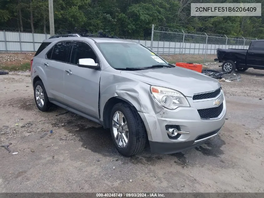 2011 Chevrolet Equinox Ltz VIN: 2CNFLFE51B6206409 Lot: 40245749