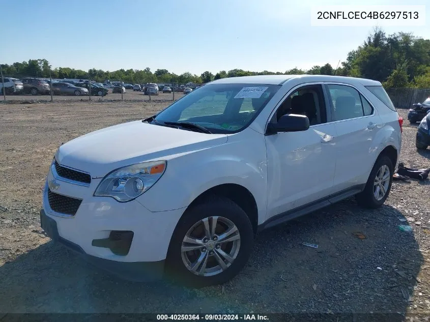 2CNFLCEC4B6297513 2011 Chevrolet Equinox Ls