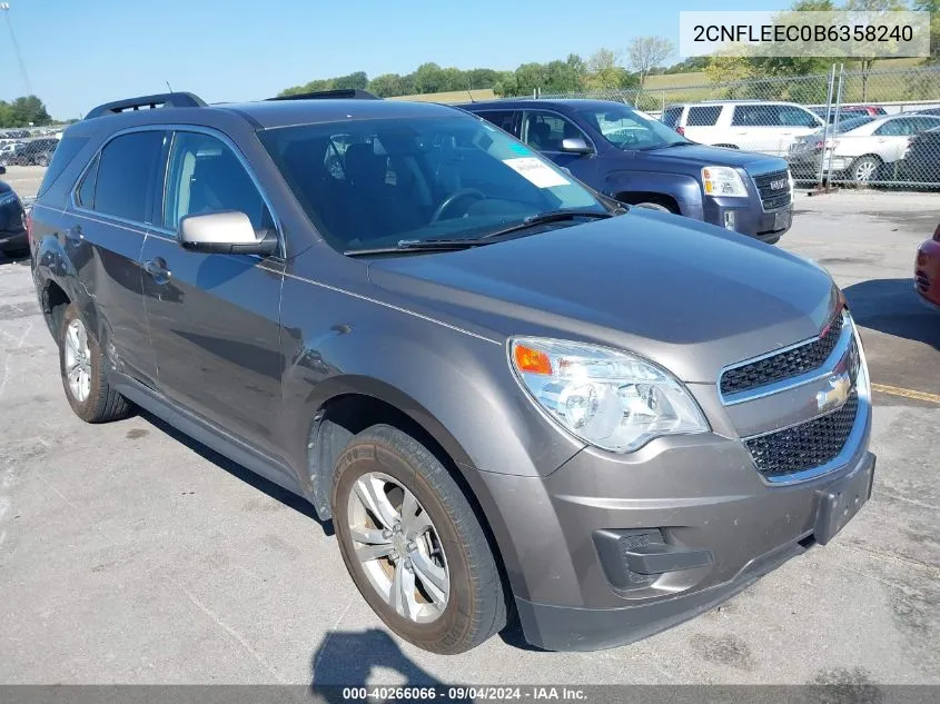 2011 Chevrolet Equinox Lt VIN: 2CNFLEEC0B6358240 Lot: 40266066