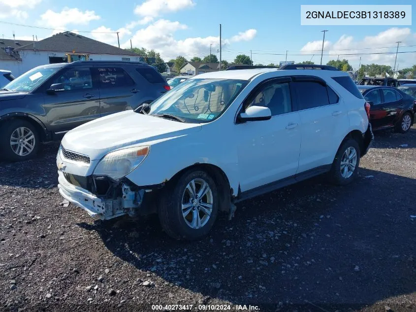 2011 Chevrolet Equinox Lt VIN: 2GNALDEC3B1318389 Lot: 40273417