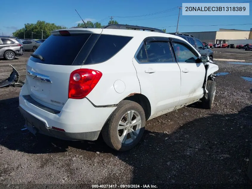 2011 Chevrolet Equinox Lt VIN: 2GNALDEC3B1318389 Lot: 40273417