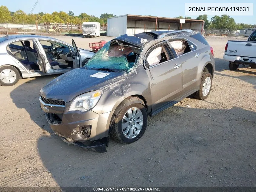 2011 Chevrolet Equinox 2Lt VIN: 2CNALPEC6B6419631 Lot: 40275737