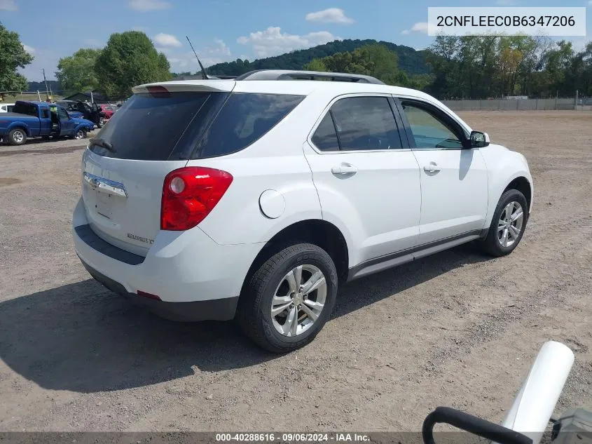 2011 Chevrolet Equinox 1Lt VIN: 2CNFLEEC0B6347206 Lot: 40288616