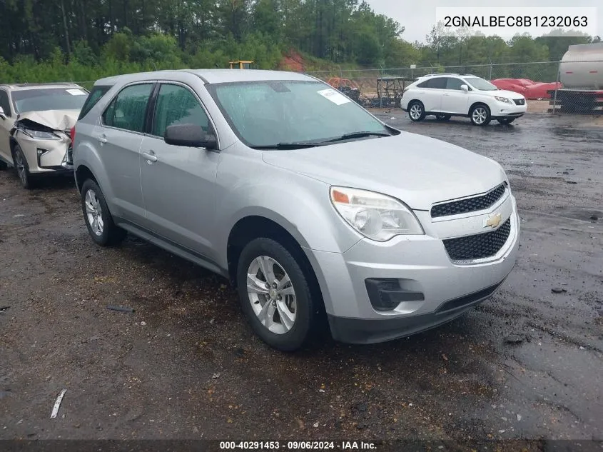 2011 Chevrolet Equinox Ls VIN: 2GNALBEC8B1232063 Lot: 40291453