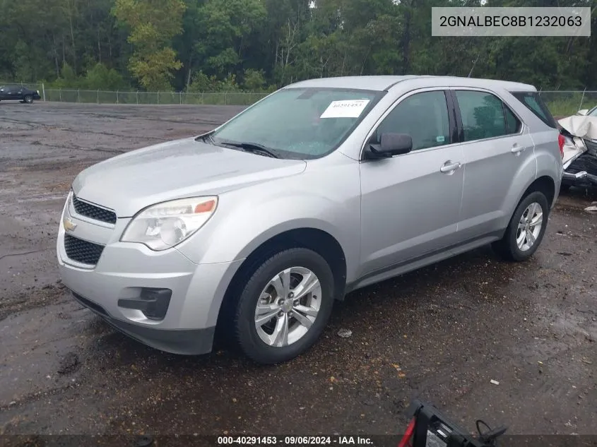 2011 Chevrolet Equinox Ls VIN: 2GNALBEC8B1232063 Lot: 40291453