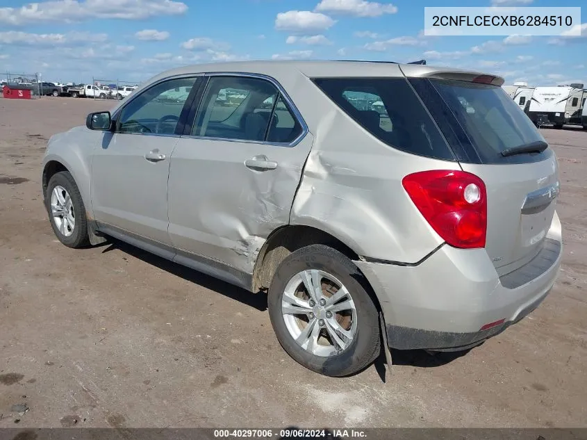 2011 Chevrolet Equinox Ls VIN: 2CNFLCECXB6284510 Lot: 40297006