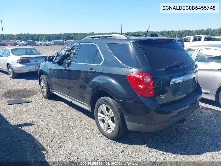 2011 Chevrolet Equinox Lt VIN: 2CNALDEC0B6455748 Lot: 40308892