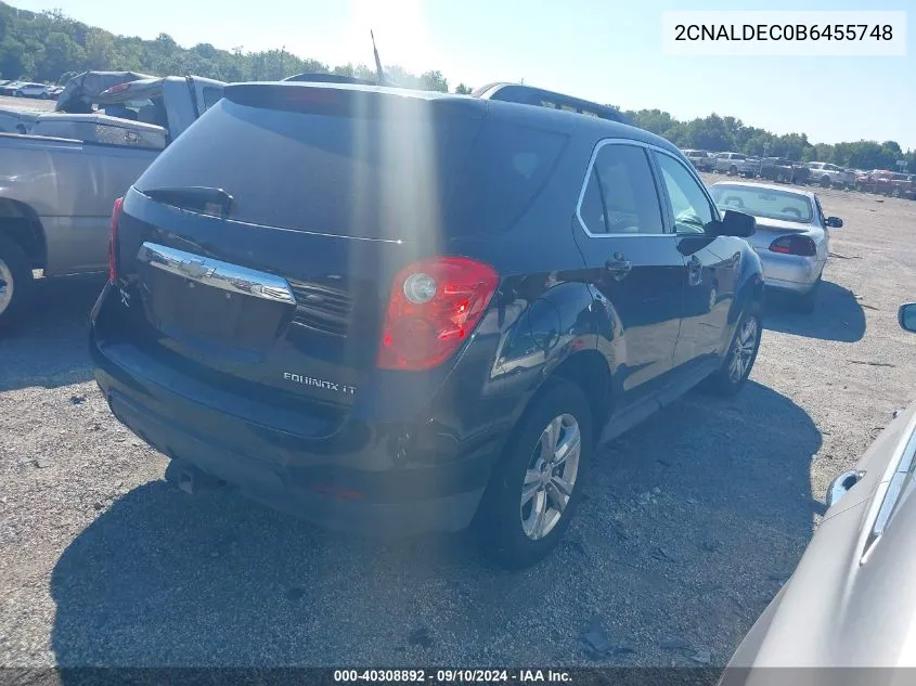 2CNALDEC0B6455748 2011 Chevrolet Equinox Lt