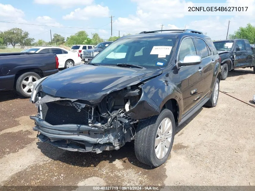 2011 Chevrolet Equinox Ltz VIN: 2CNFLGE54B6271017 Lot: 40327719