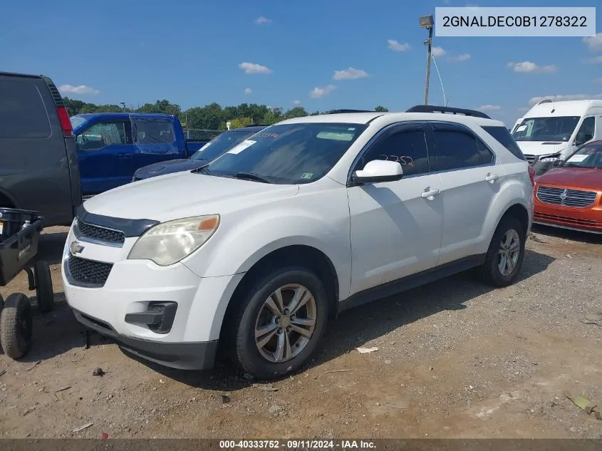 2GNALDEC0B1278322 2011 Chevrolet Equinox 1Lt