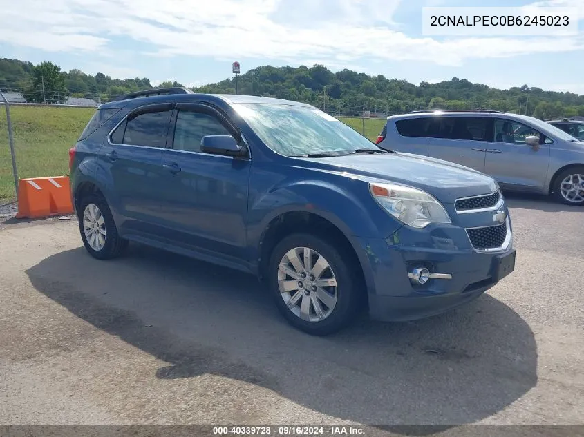 2011 Chevrolet Equinox 2Lt VIN: 2CNALPEC0B6245023 Lot: 40339728