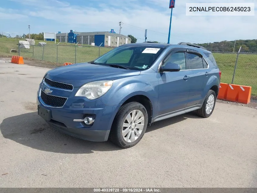 2011 Chevrolet Equinox 2Lt VIN: 2CNALPEC0B6245023 Lot: 40339728