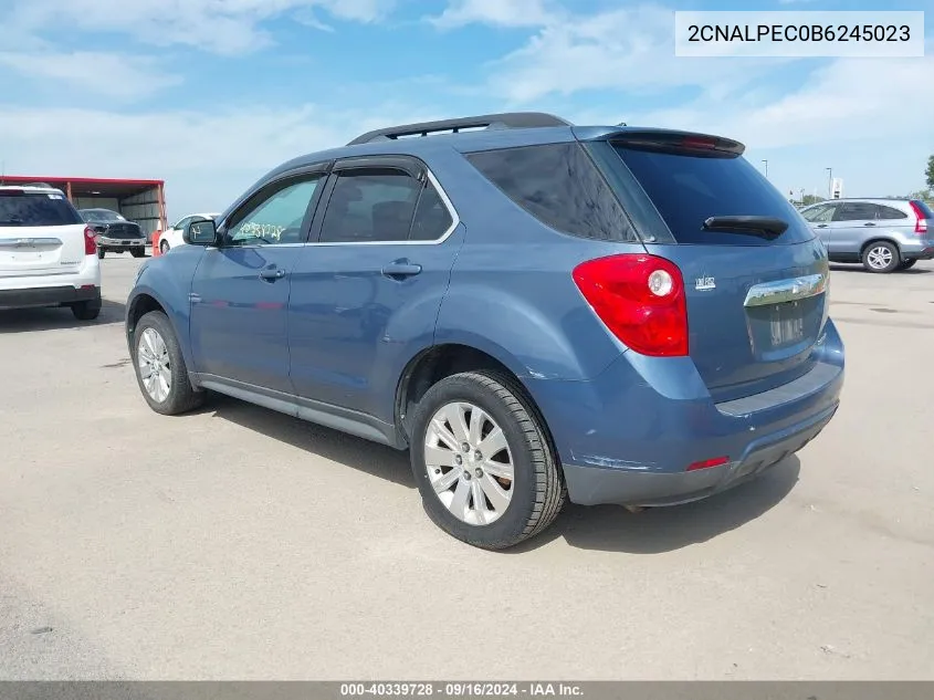 2011 Chevrolet Equinox 2Lt VIN: 2CNALPEC0B6245023 Lot: 40339728