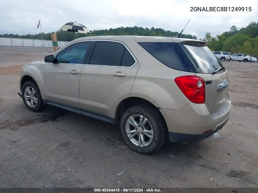 2GNALBEC8B1249915 2011 Chevrolet Equinox Ls