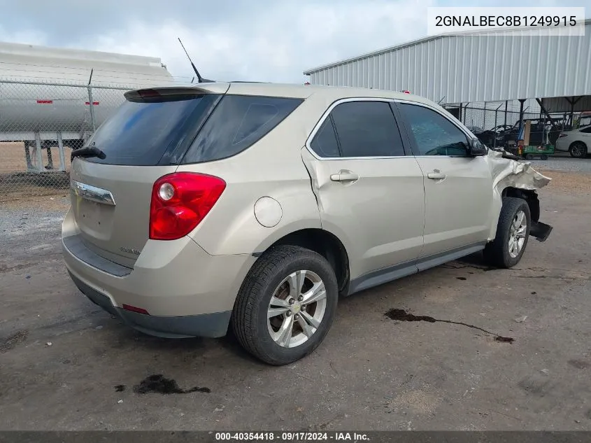 2GNALBEC8B1249915 2011 Chevrolet Equinox Ls