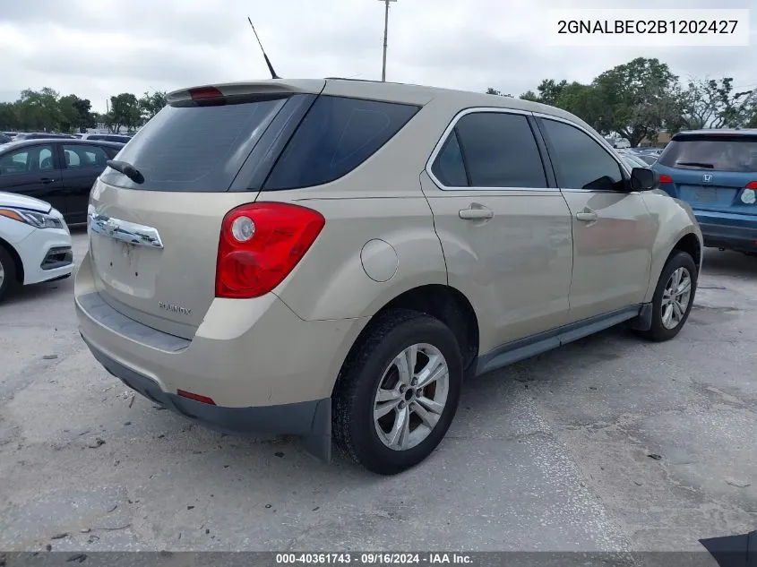 2011 Chevrolet Equinox Ls VIN: 2GNALBEC2B1202427 Lot: 40361743